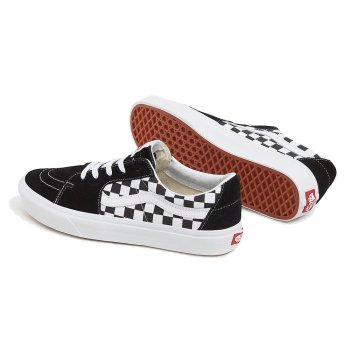 Vans Sk8-Low black/checkerboard Schuhe