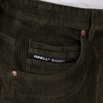 Reell Baggy Cord dark green Pantalón