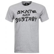 Thrasher Skate & Destroy grey mottled T-Shirt