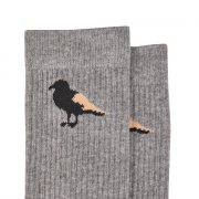 Cleptomanicx Gull heather grey/blue Pack of 2 Socks